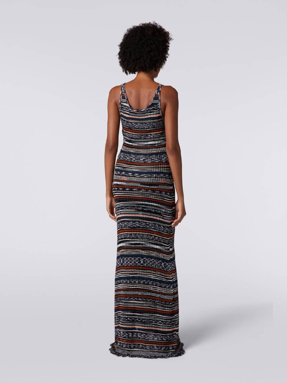 Missoni Abito lungo a costine in viscosa fiammata Moda