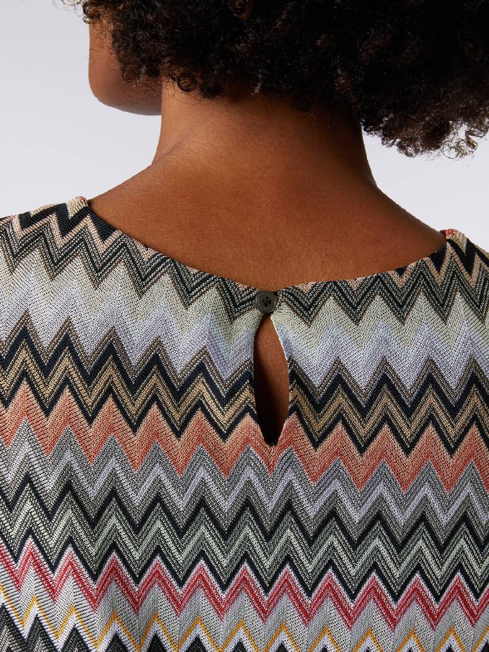 Missoni Abito a maniche corte in cotone e viscosa zig zag Italy