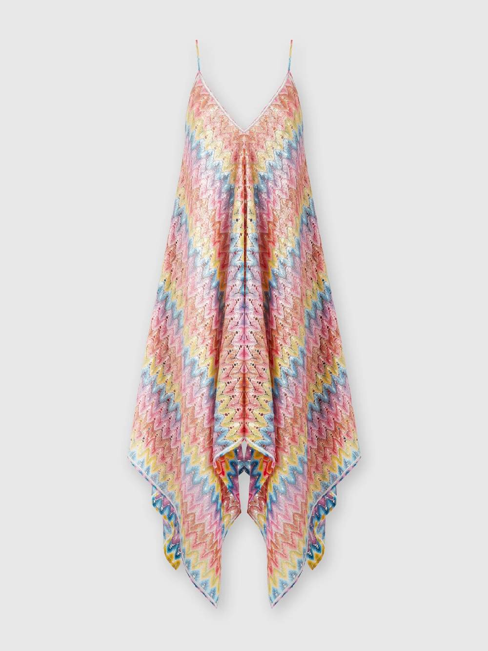 Missoni Abito copricostume a foulard in pizzo spalmato Nuovo