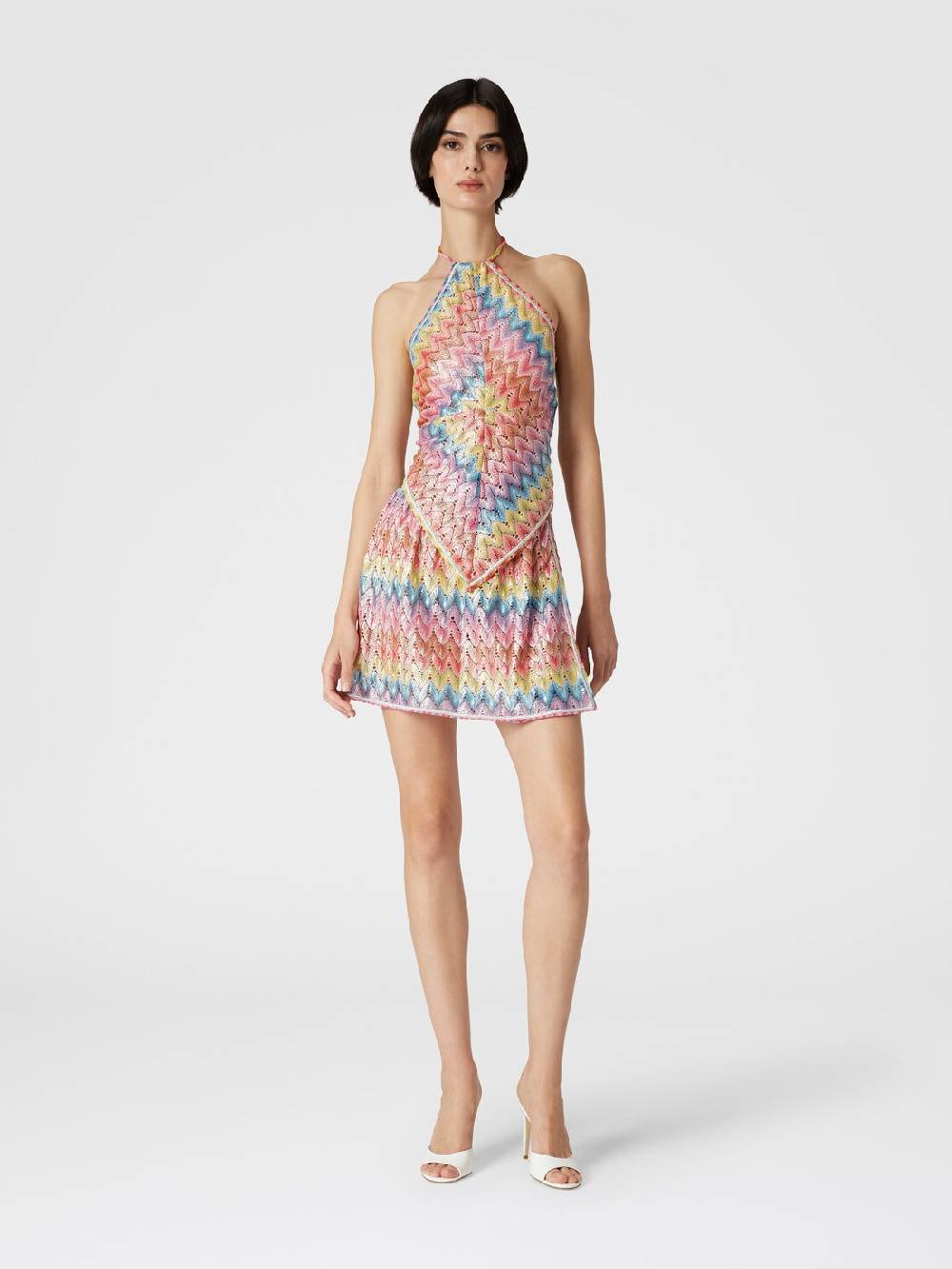 Missoni Top a fazzoletto in pizzo di misto cotone spalmato