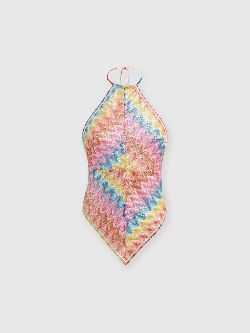 Missoni Top a fazzoletto in pizzo di misto cotone spalmato Pezzi Unici