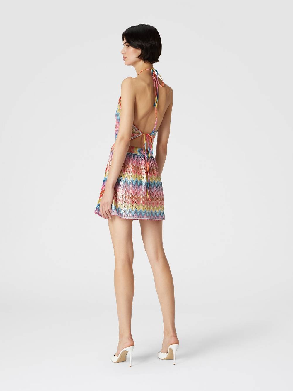 Missoni Top a fazzoletto in pizzo di misto cotone spalmato Pezzi Unici