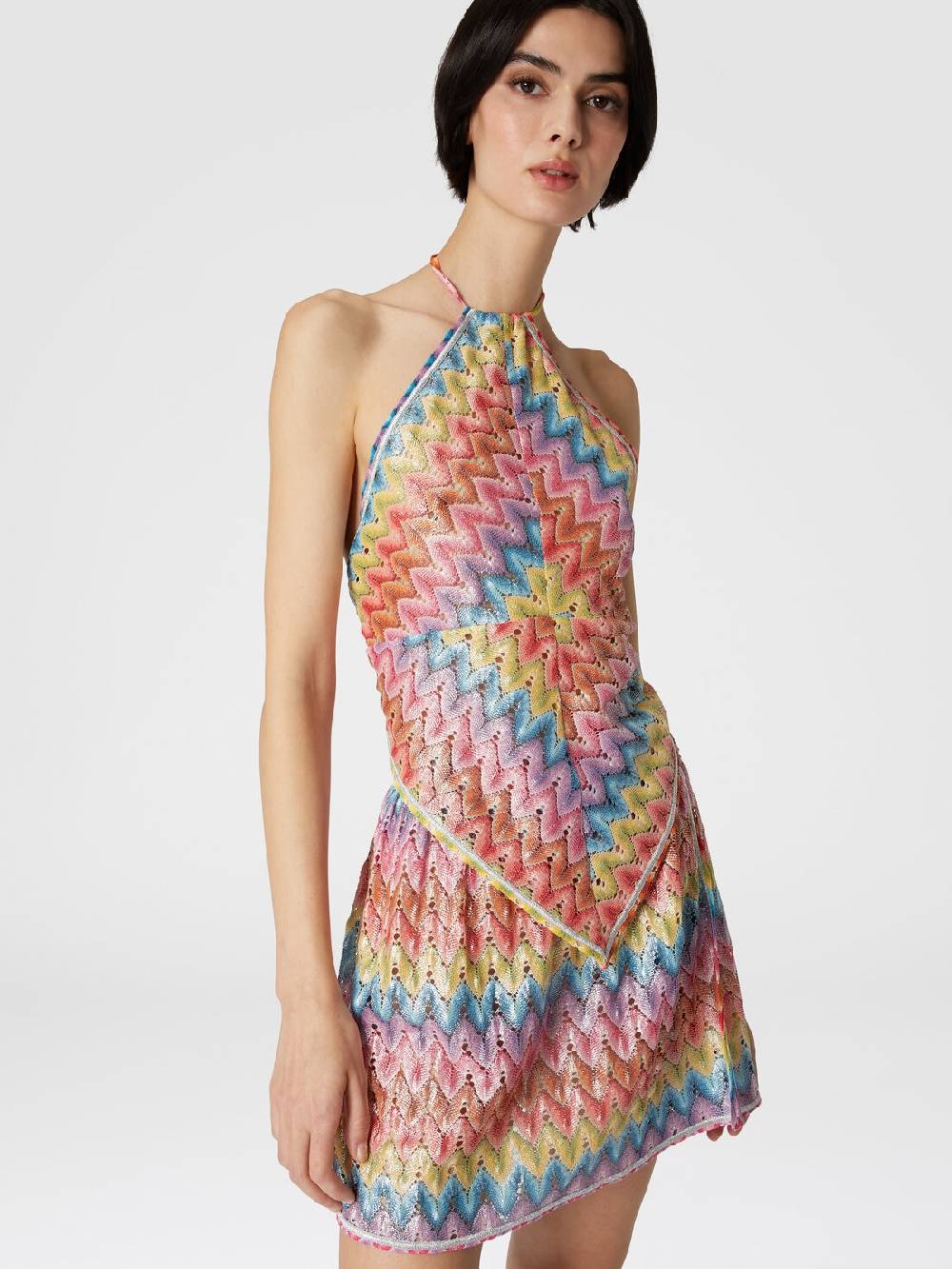 Missoni Top a fazzoletto in pizzo di misto cotone spalmato Pezzi Unici