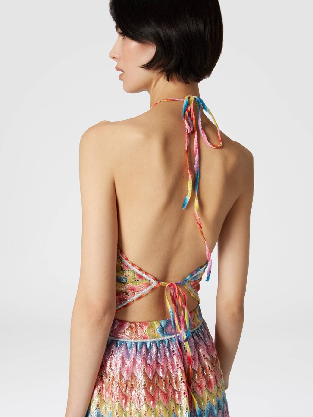 Missoni Top a fazzoletto in pizzo di misto cotone spalmato Pezzi Unici