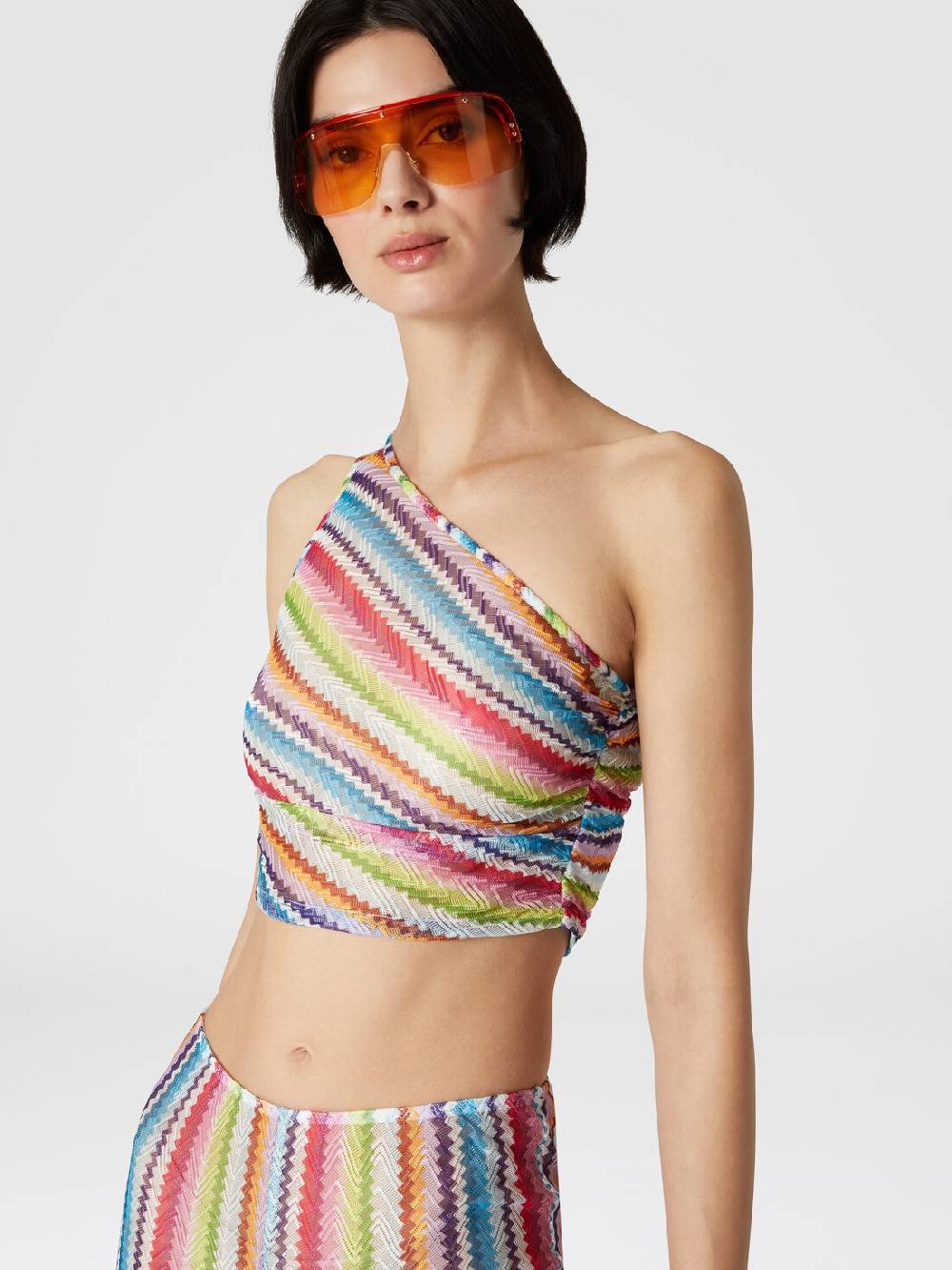 Missoni Crop top monospalla con arricciatura laterale Acquista Ora