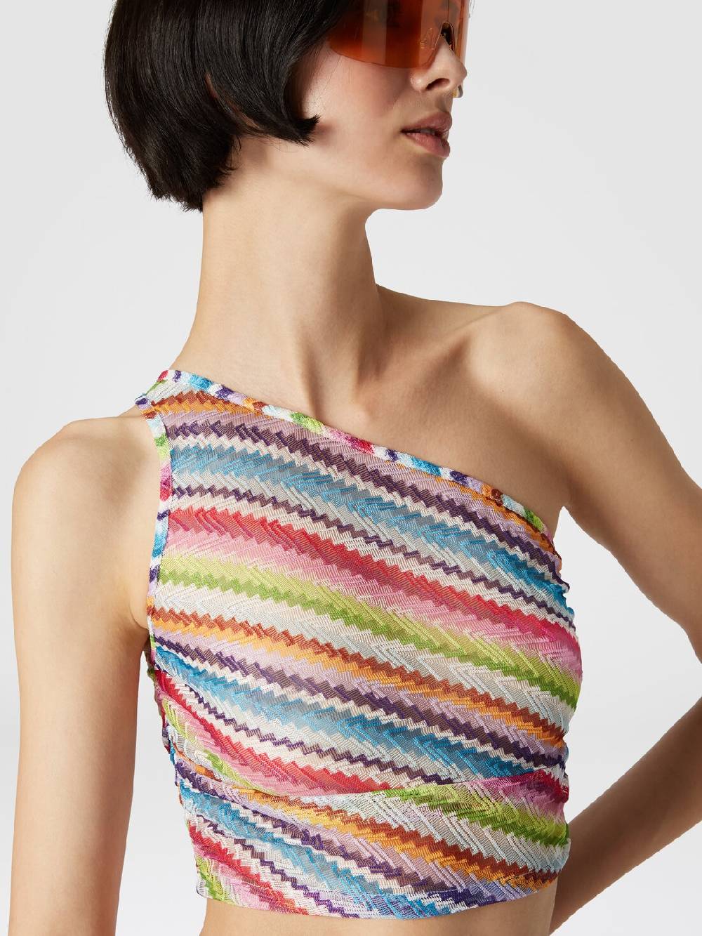 Missoni Crop top monospalla con arricciatura laterale Acquista Ora