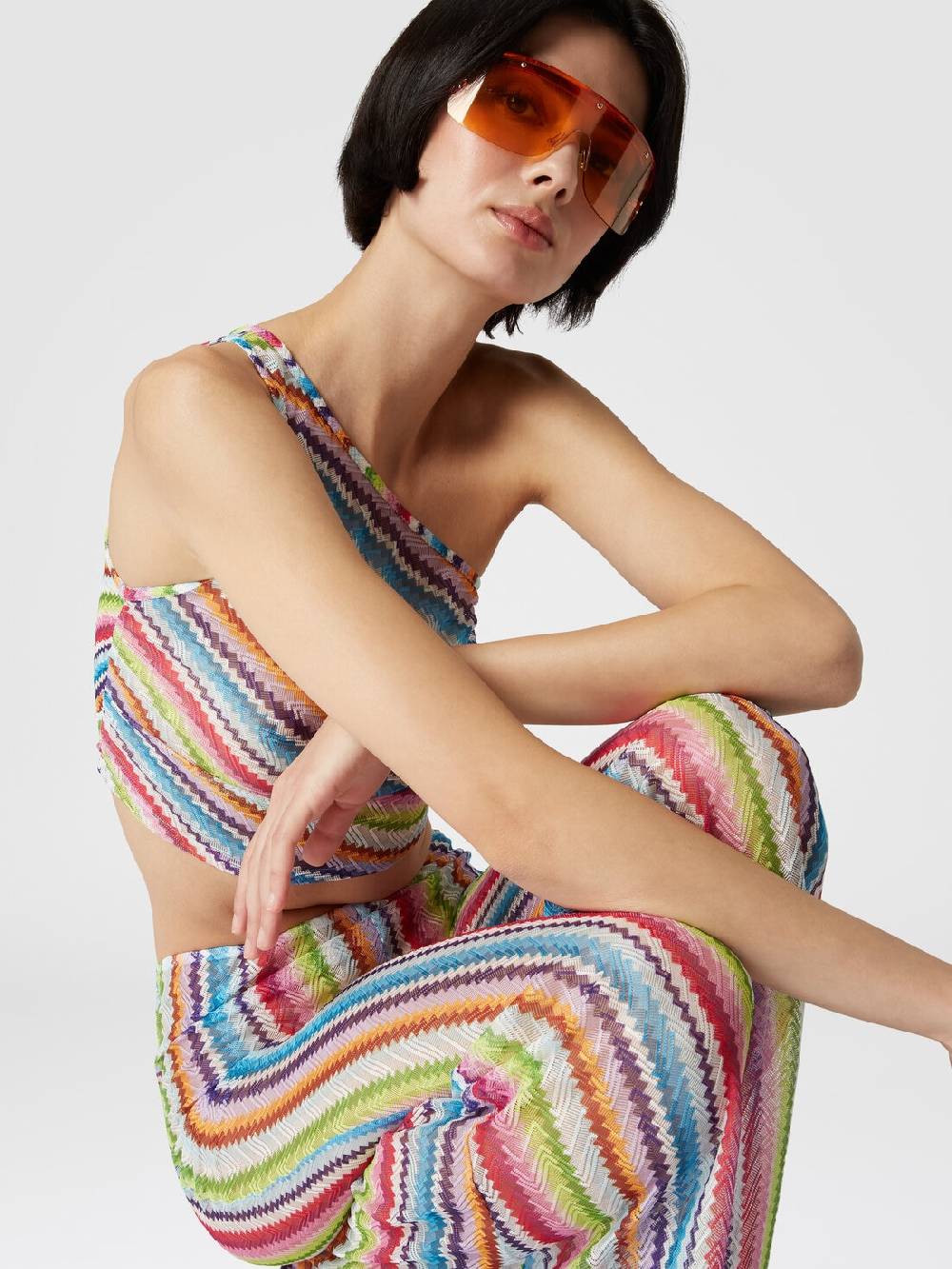 Missoni Pantaloni copricostume a vista bassa stampa zig zag Consegna Veloce