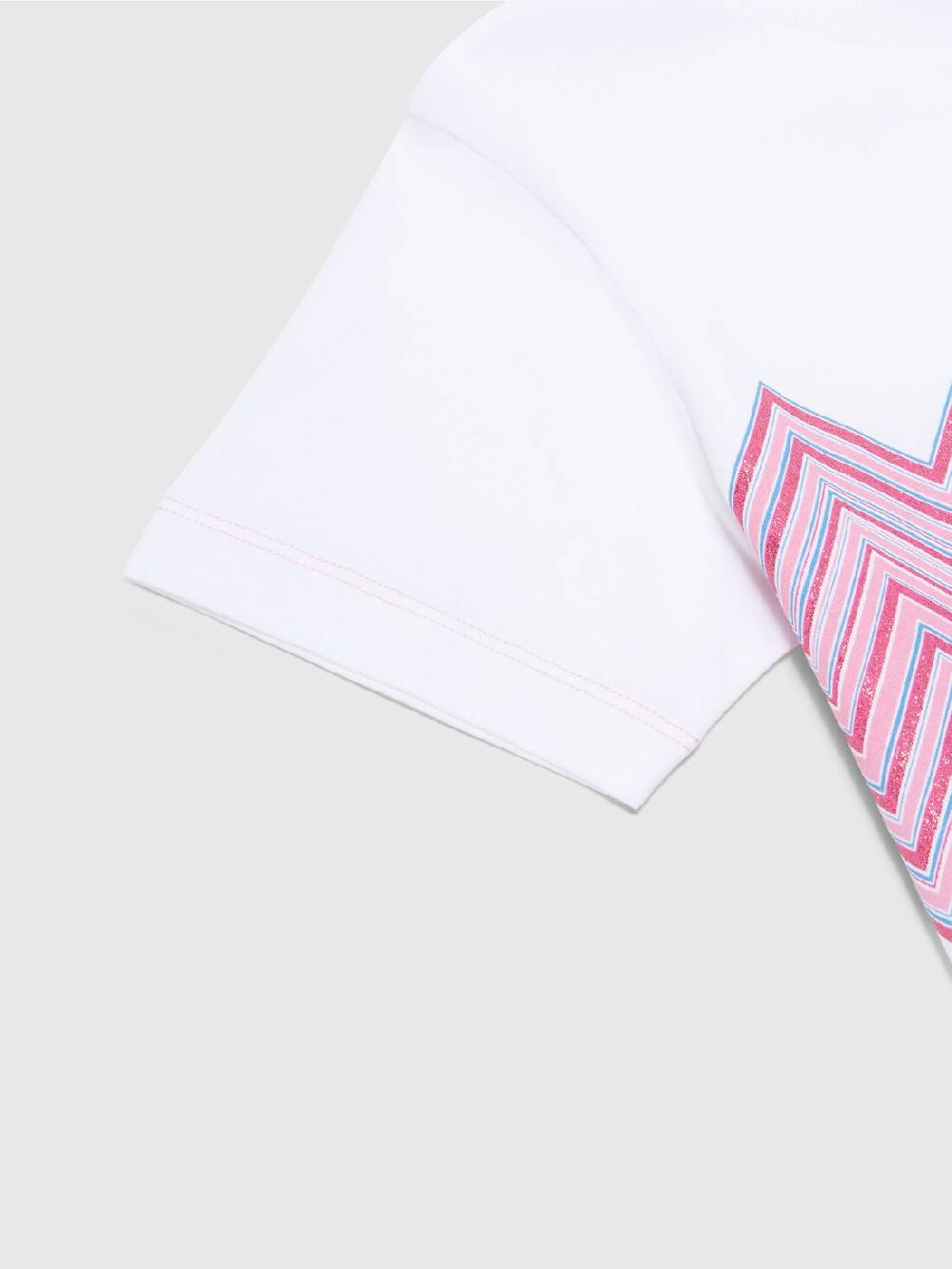 Missoni T-shirt in jersey di cotone con inserto chevron e logo Convenienza