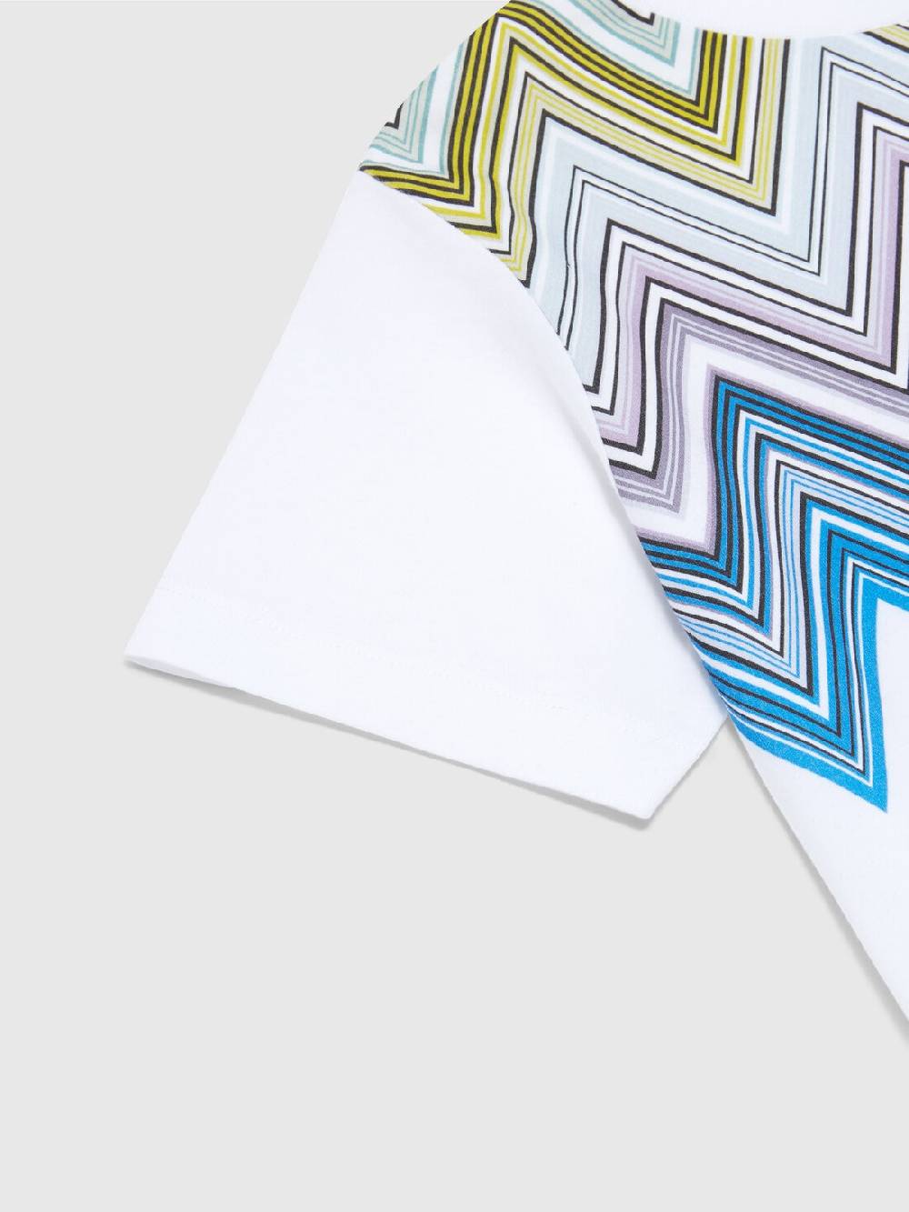 Missoni T-shirt a maniche corte in cotone con stampa chevron Novità