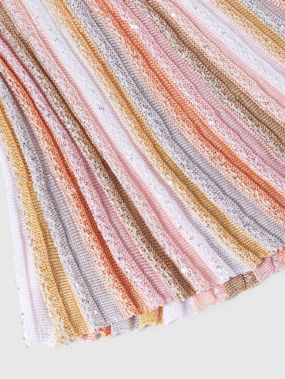 Missoni Top senza maniche in maglia di viscosa plissée con paillettes Economico