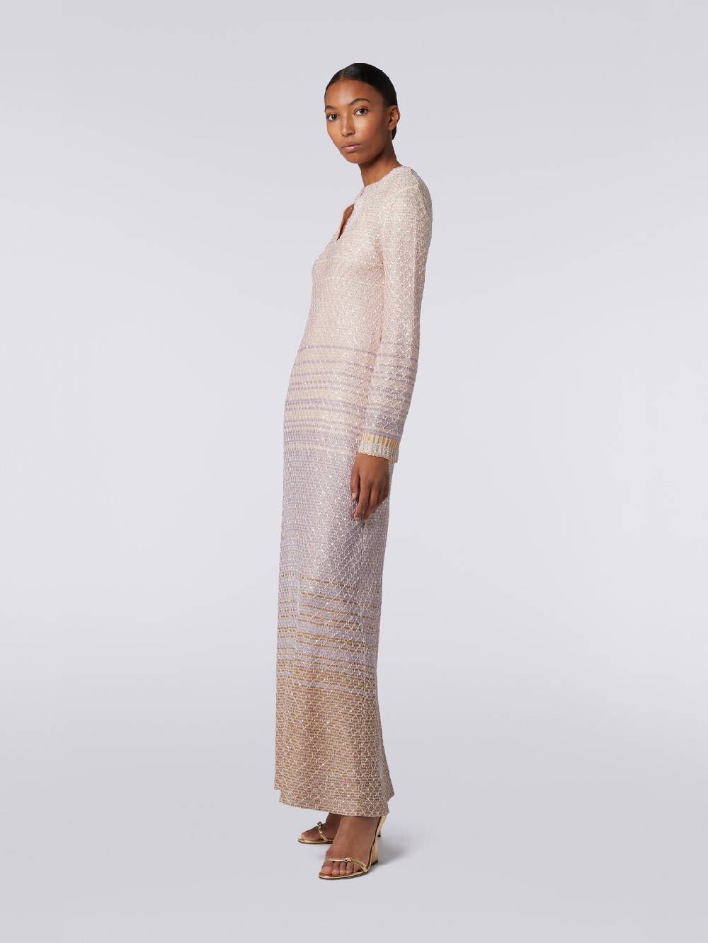 Missoni Abito lungo in maglia dégradé con paillettes Hotsell