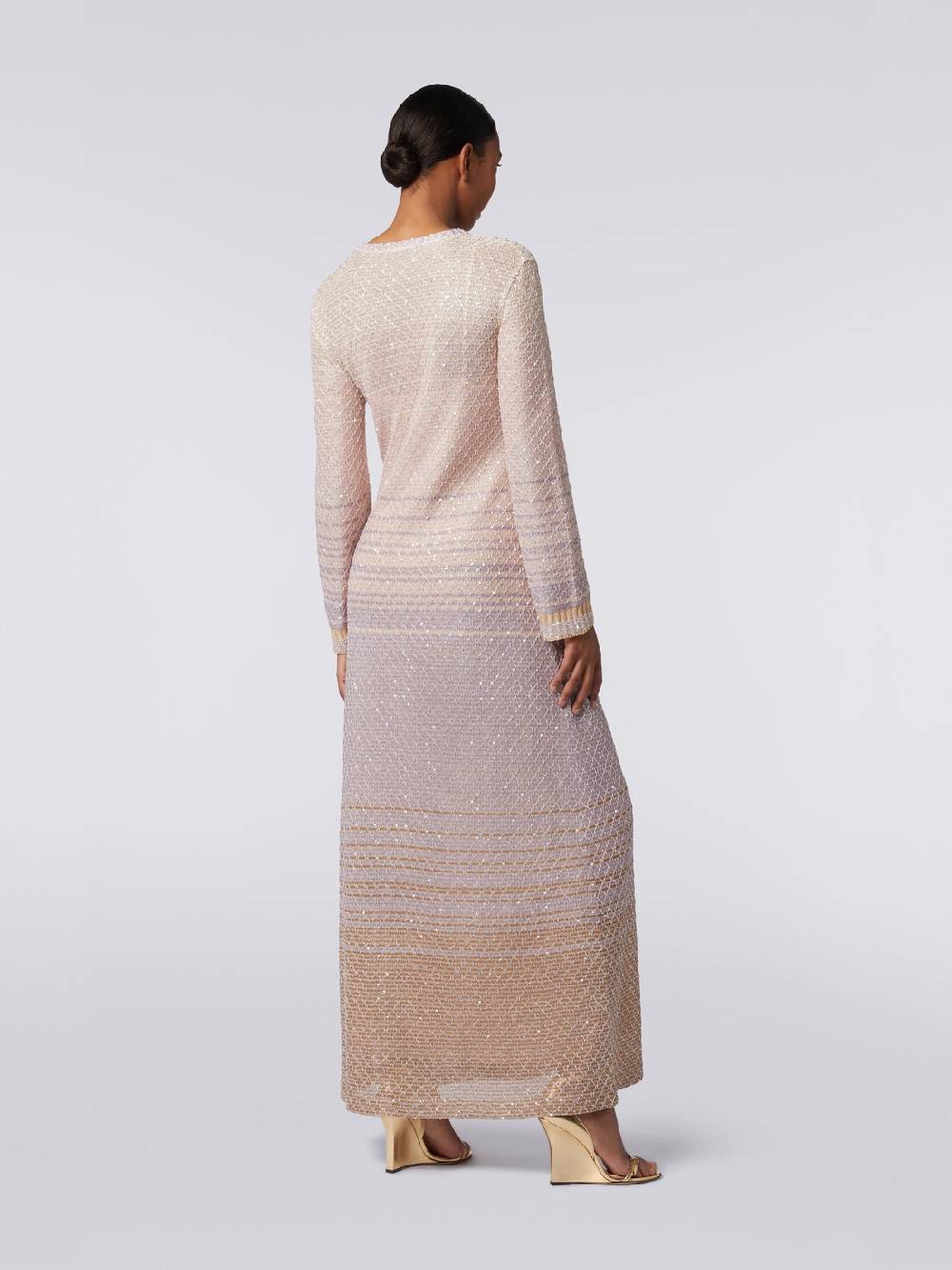 Missoni Abito lungo in maglia dégradé con paillettes Hotsell