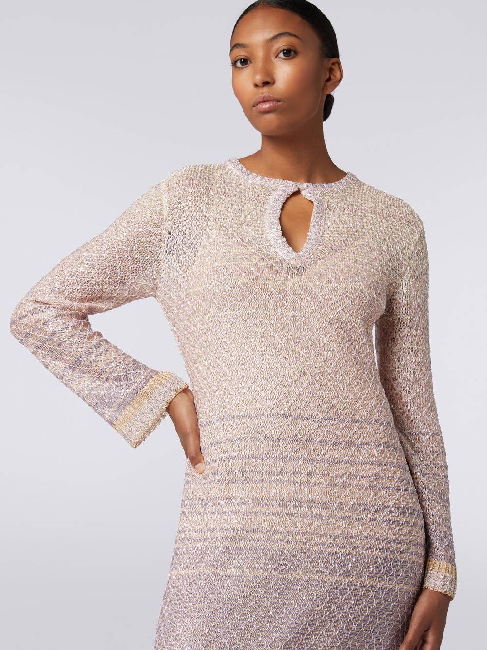Missoni Abito lungo in maglia dégradé con paillettes Hotsell