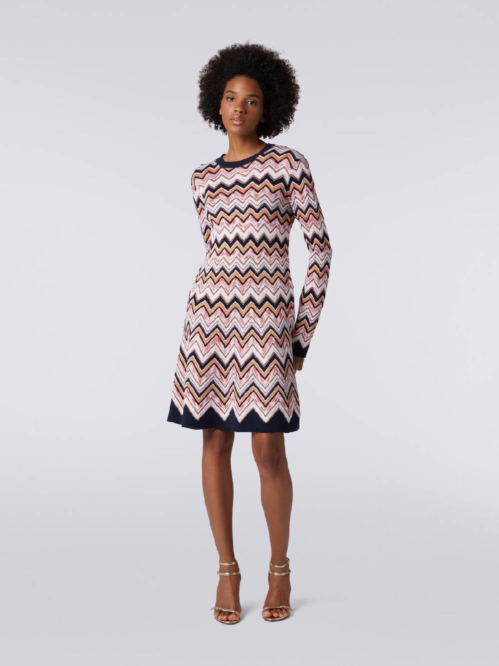 Missoni Abito girocollo a maniche lunghe in maglia zig zag I Più Venduti