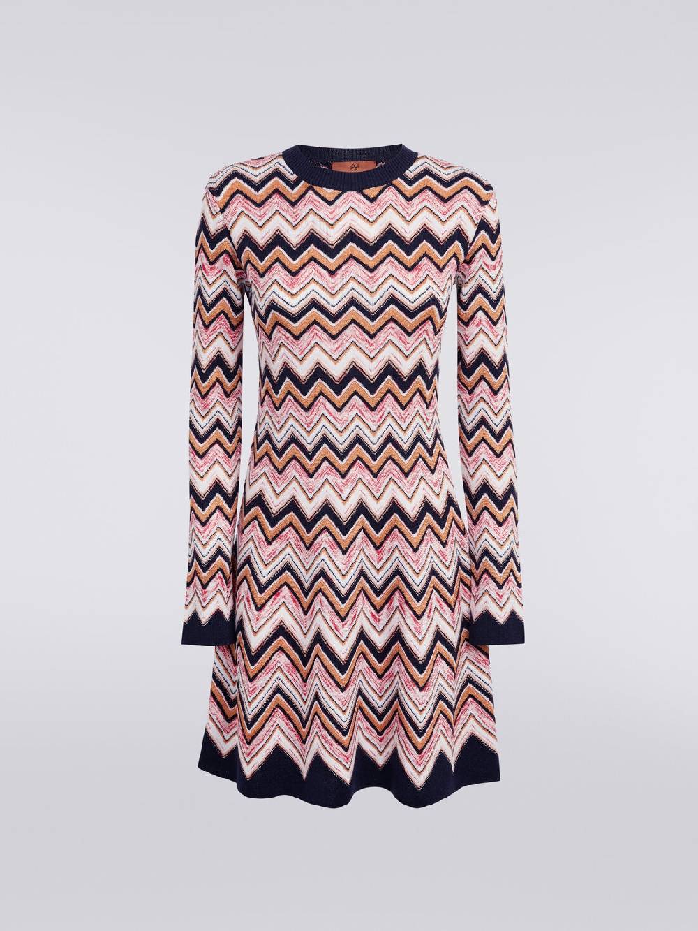 Missoni Abito girocollo a maniche lunghe in maglia zig zag I Più Venduti