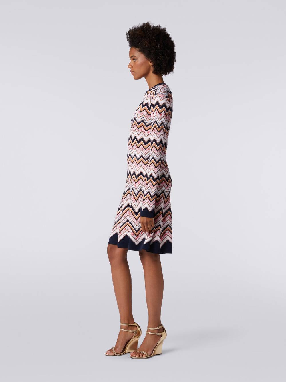 Missoni Abito girocollo a maniche lunghe in maglia zig zag I Più Venduti