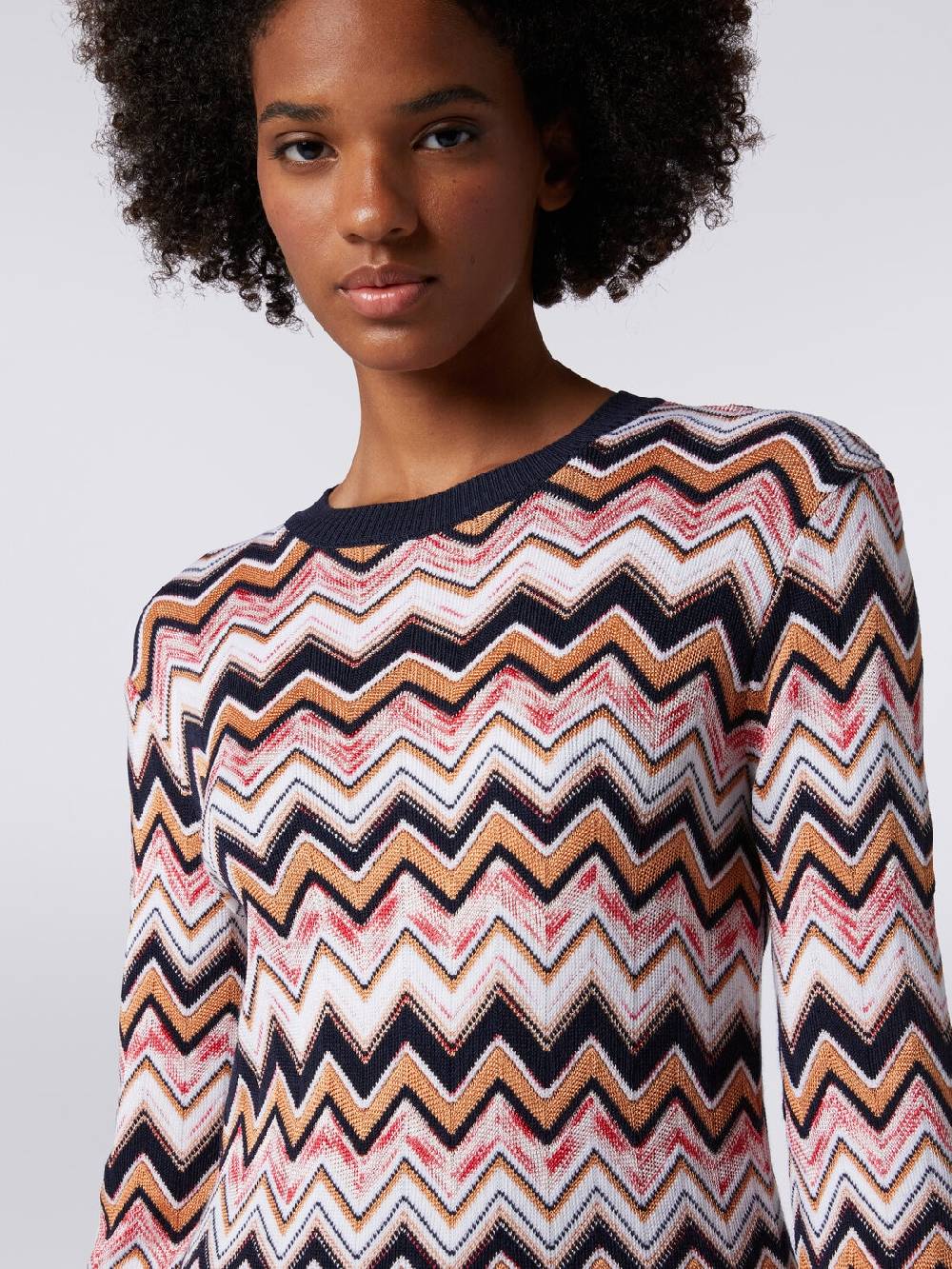 Missoni Abito girocollo a maniche lunghe in maglia zig zag I Più Venduti