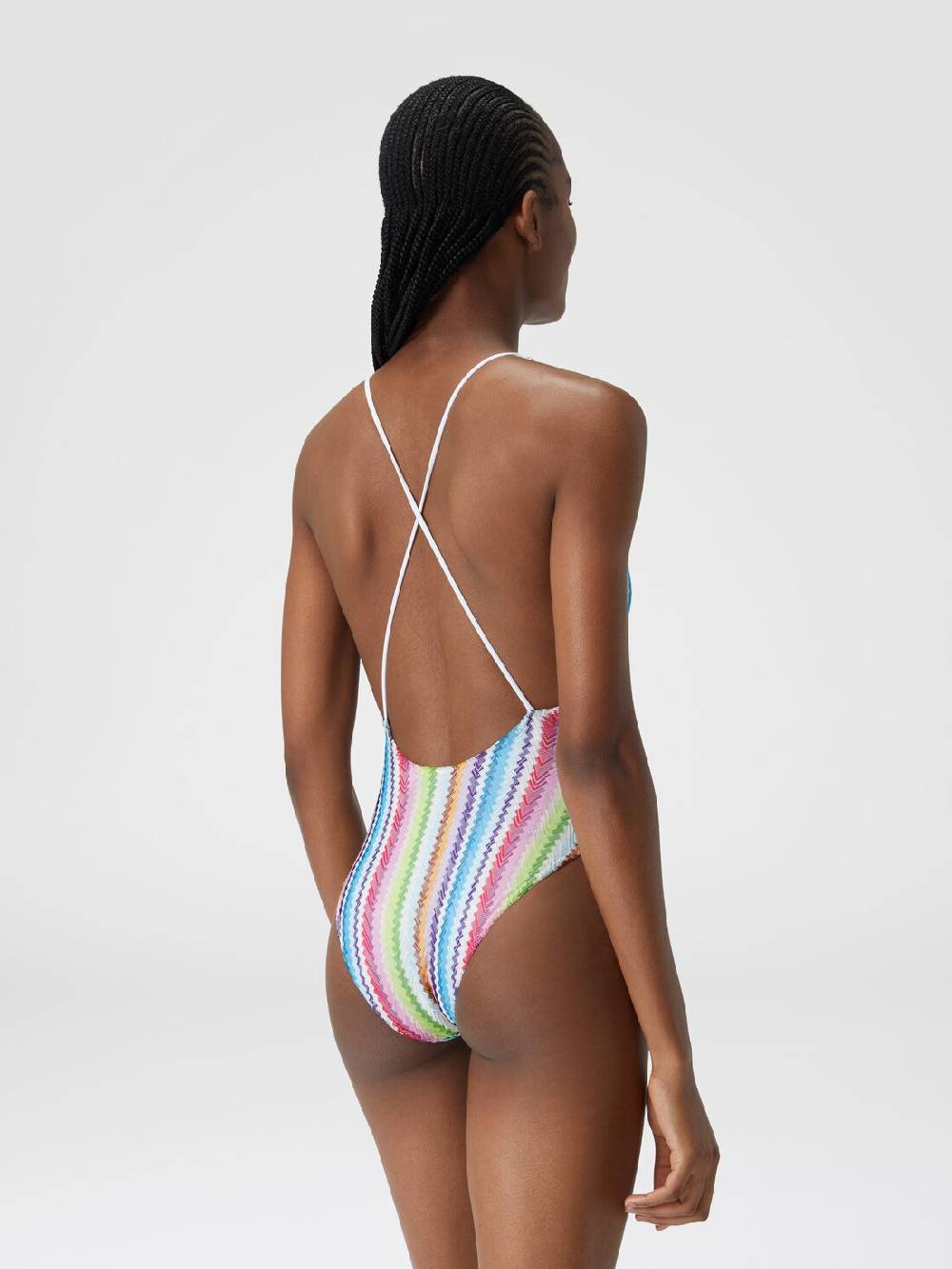 Missoni Costume intero stampa zig zag con scollatura a V Nuova