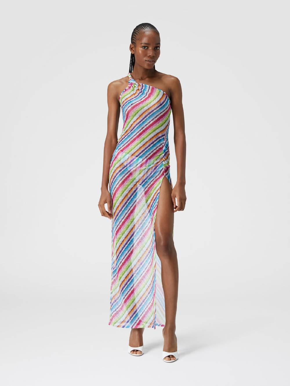 Missoni Abito copricostume stampa zig zag con scollatura a nodo Moda