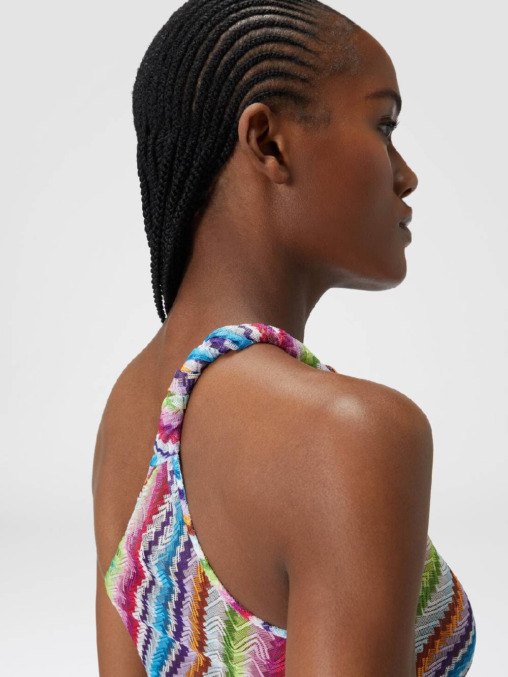 Missoni Abito copricostume stampa zig zag con scollatura a nodo Moda