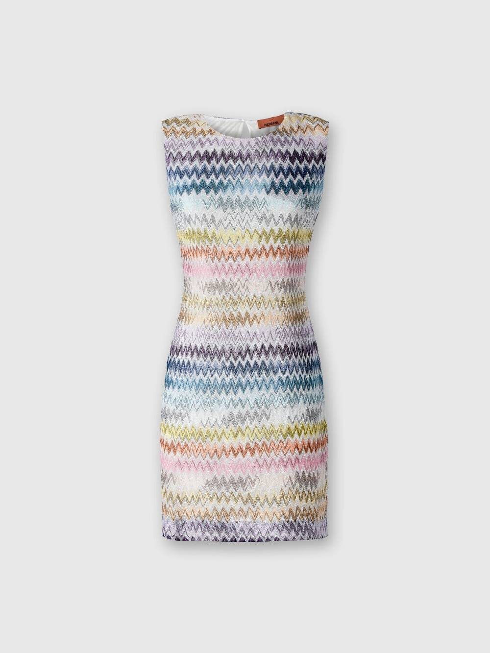 Missoni Mini-abito senza maniche in viscosa zig zag lamé 2025