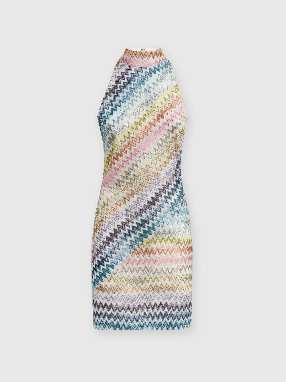 Missoni Mini-abito senza maniche in viscosa zig zag lamé In Linea