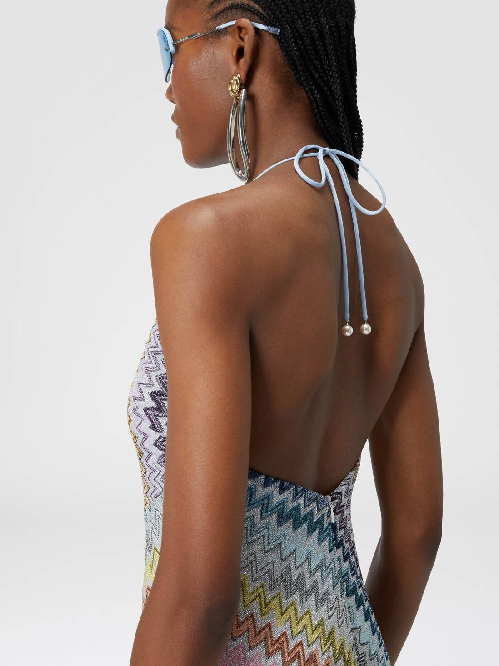 Missoni Slip dress con laccetto sul collo e applicazioni in perle Nuovo