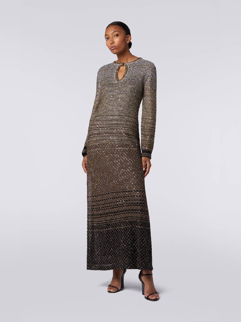 Missoni Abito lungo in maglia dégradé con paillettes Qualità Garantita