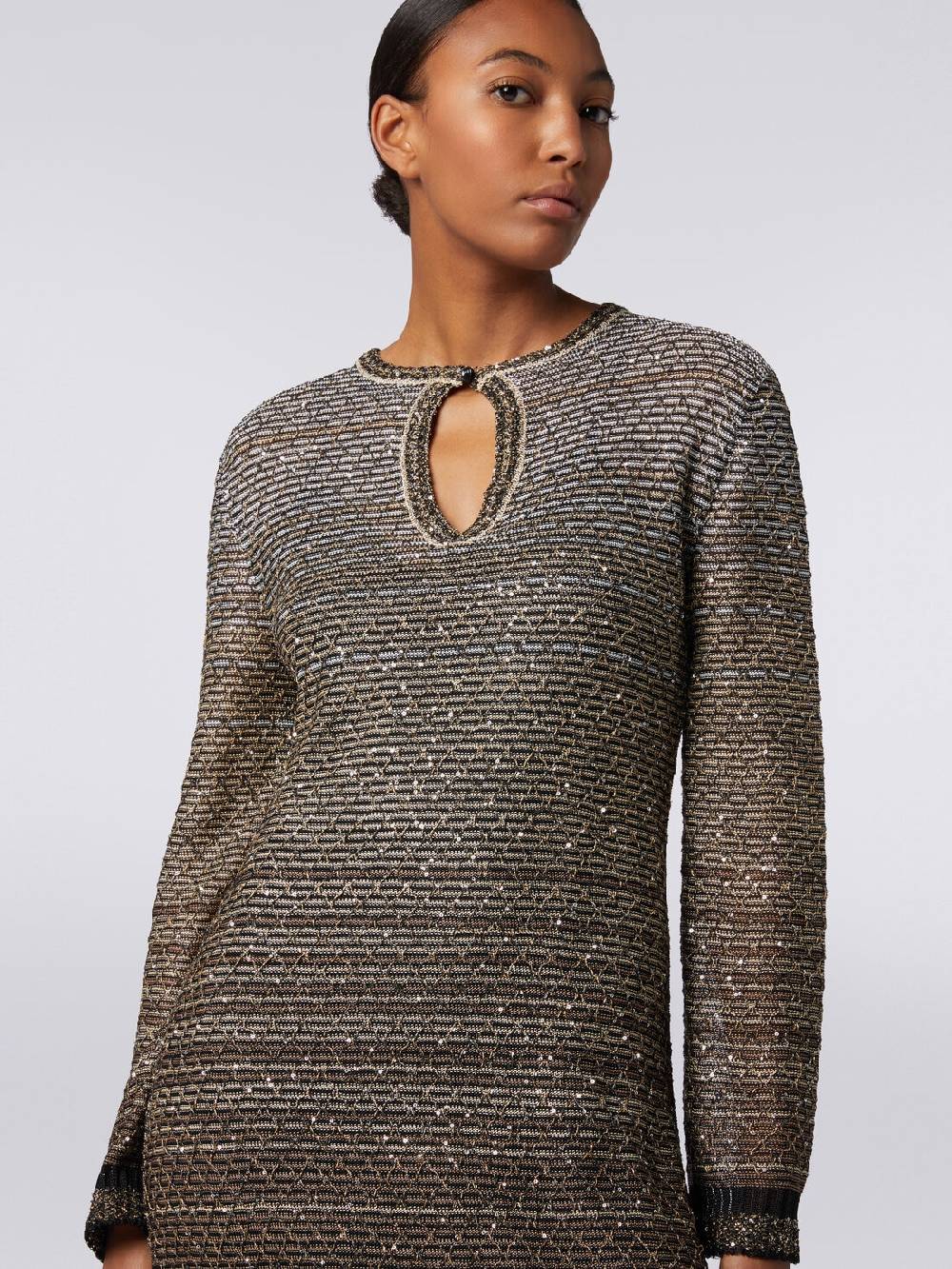 Missoni Abito lungo in maglia dégradé con paillettes Qualità Garantita