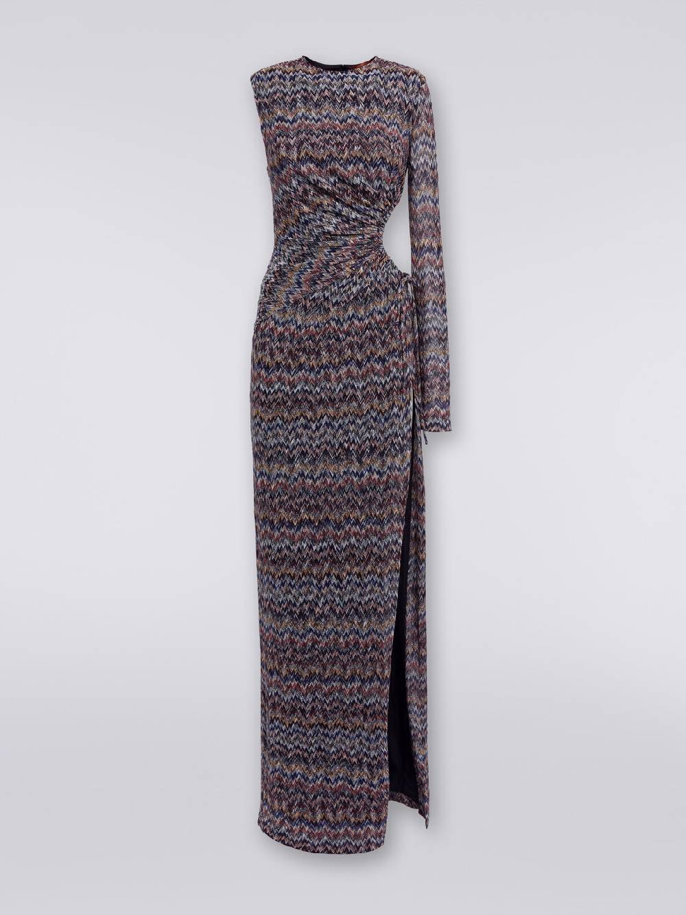 Missoni Abito lungo monospalla con dettaglio cut-out e spacco Ultimi due giorni