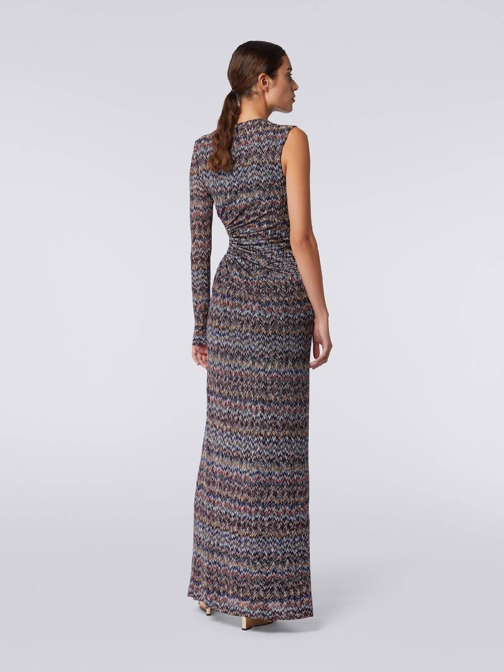 Missoni Abito lungo monospalla con dettaglio cut-out e spacco Ultimi due giorni