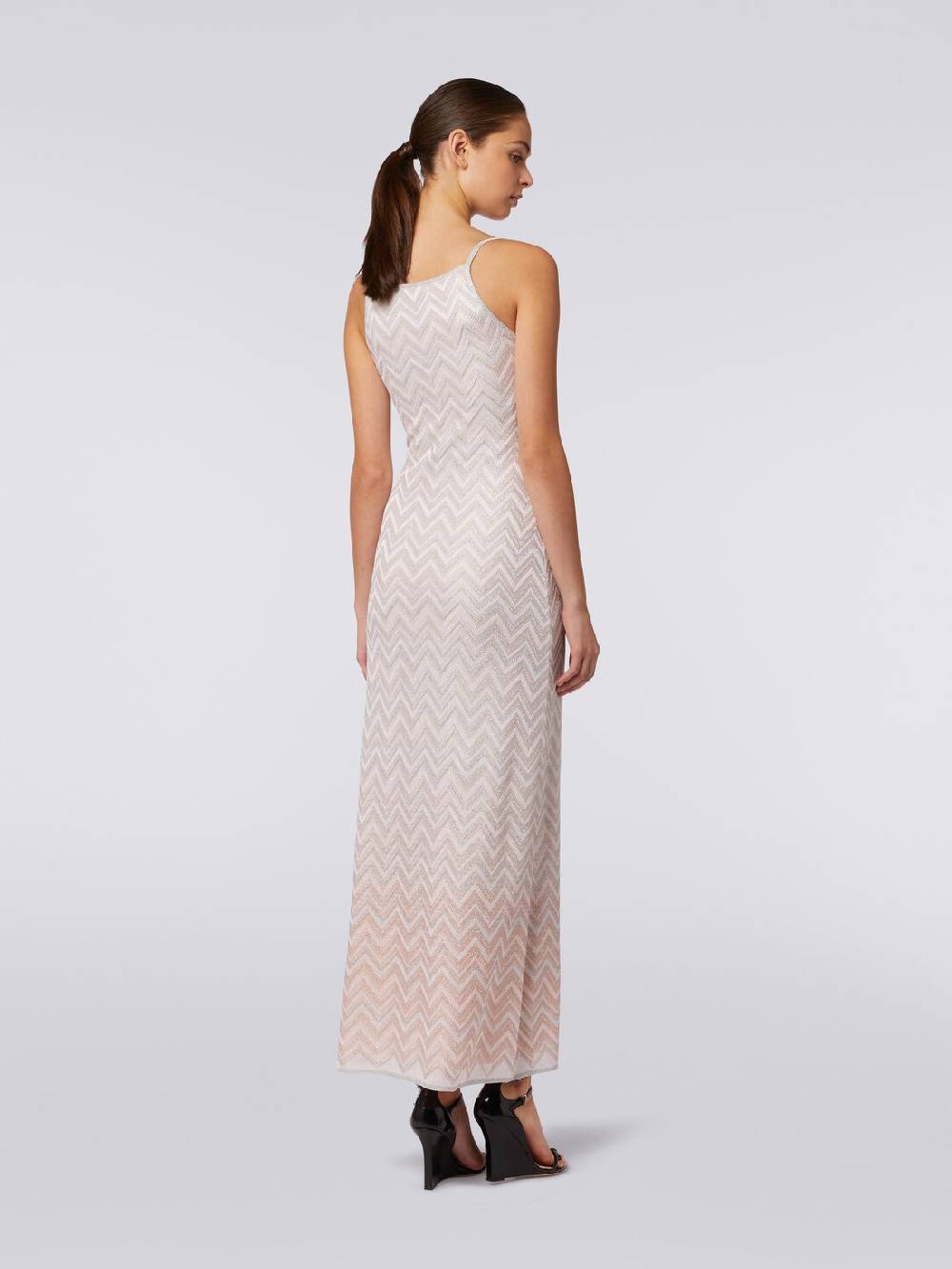 Missoni Abito lungo senza maniche in viscosa lamé zig zag Ultimo giorno