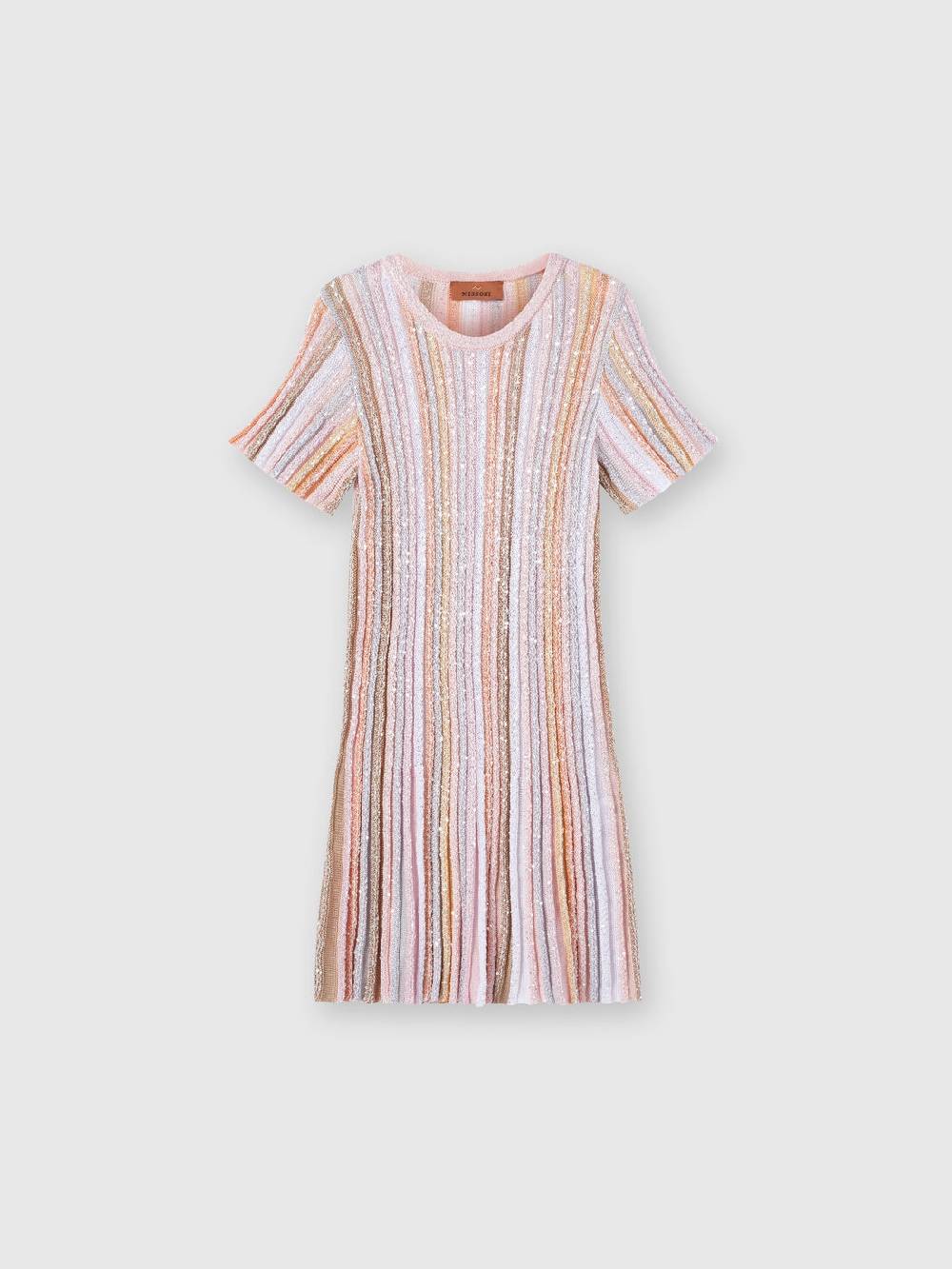 Missoni Abito a maniche corte in maglia di viscosa plissée Only for today