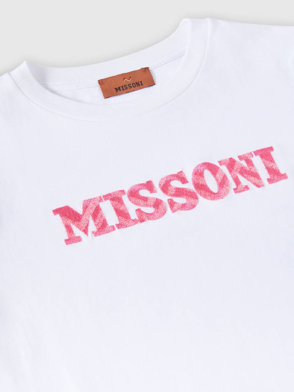 Missoni T-shirt a maniche corte in cotone con scritta logo Super sconto
