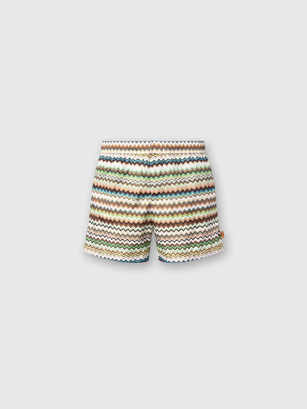 Missoni Boxer mare in nylon stampa zig zag Officina