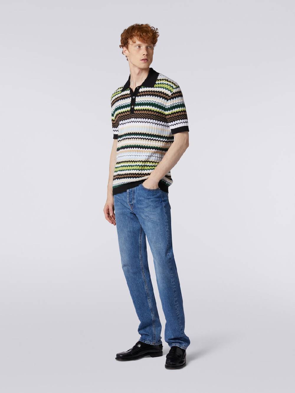 Missoni Cinque tasche in denim con inserto zig zag Limitato a 3 giorni