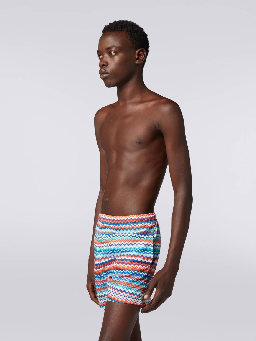 Missoni Boxer mare in nylon stampa zig zag Black Friday Prezzi