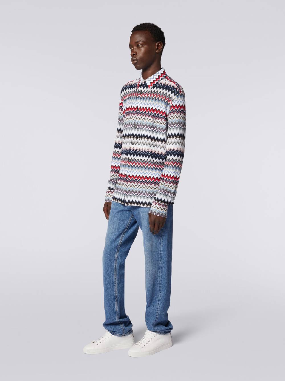 Missoni Camicia a maniche lunghe in cotone zig zag 2025