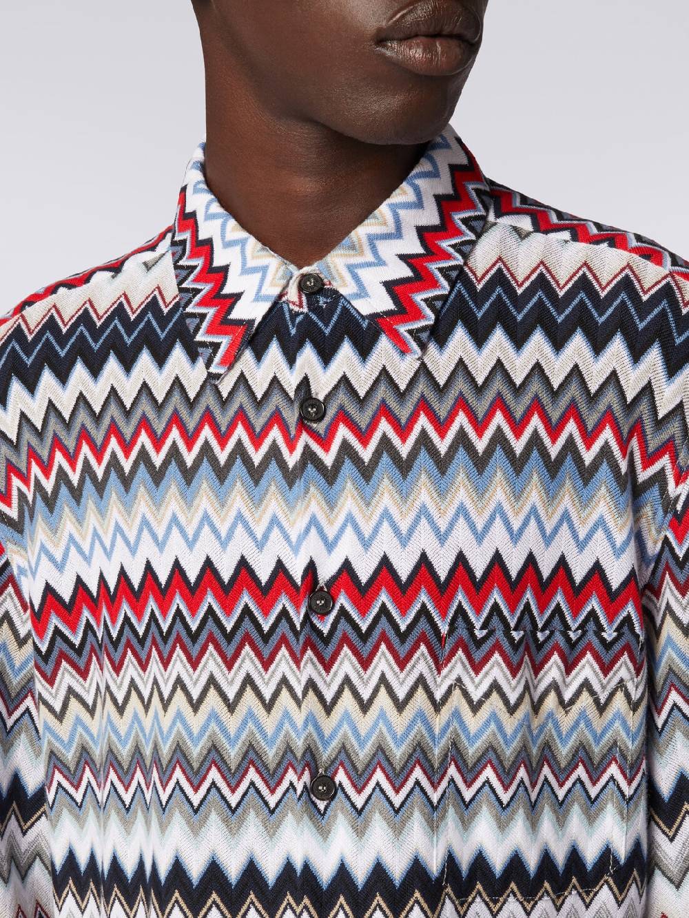 Missoni Camicia a maniche lunghe in cotone zig zag 2025