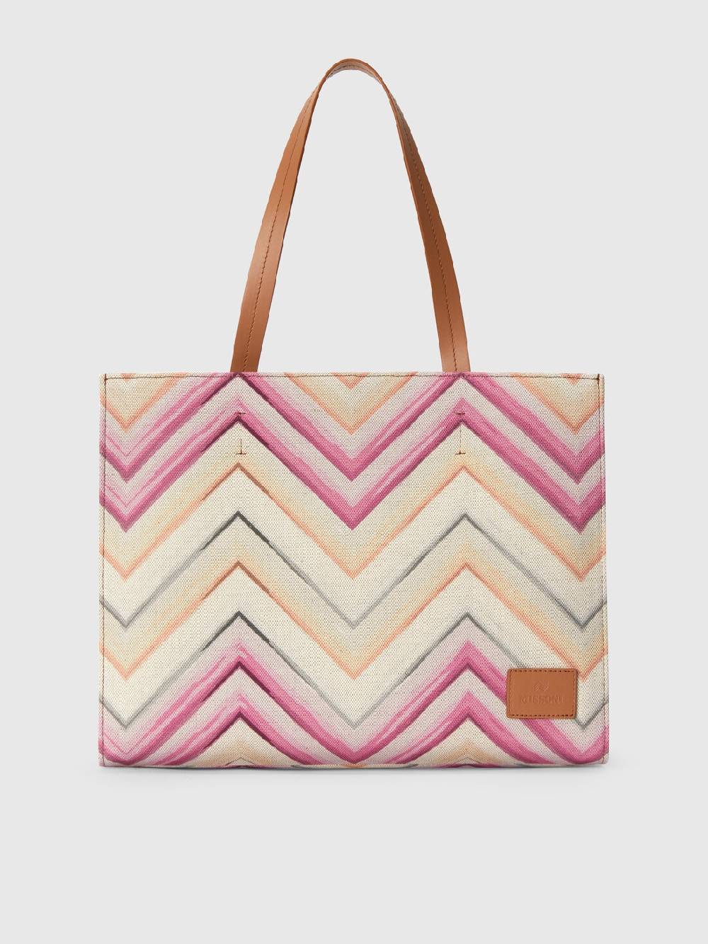 Missoni Tote bag in misto cotone con motivo chevron Qualità