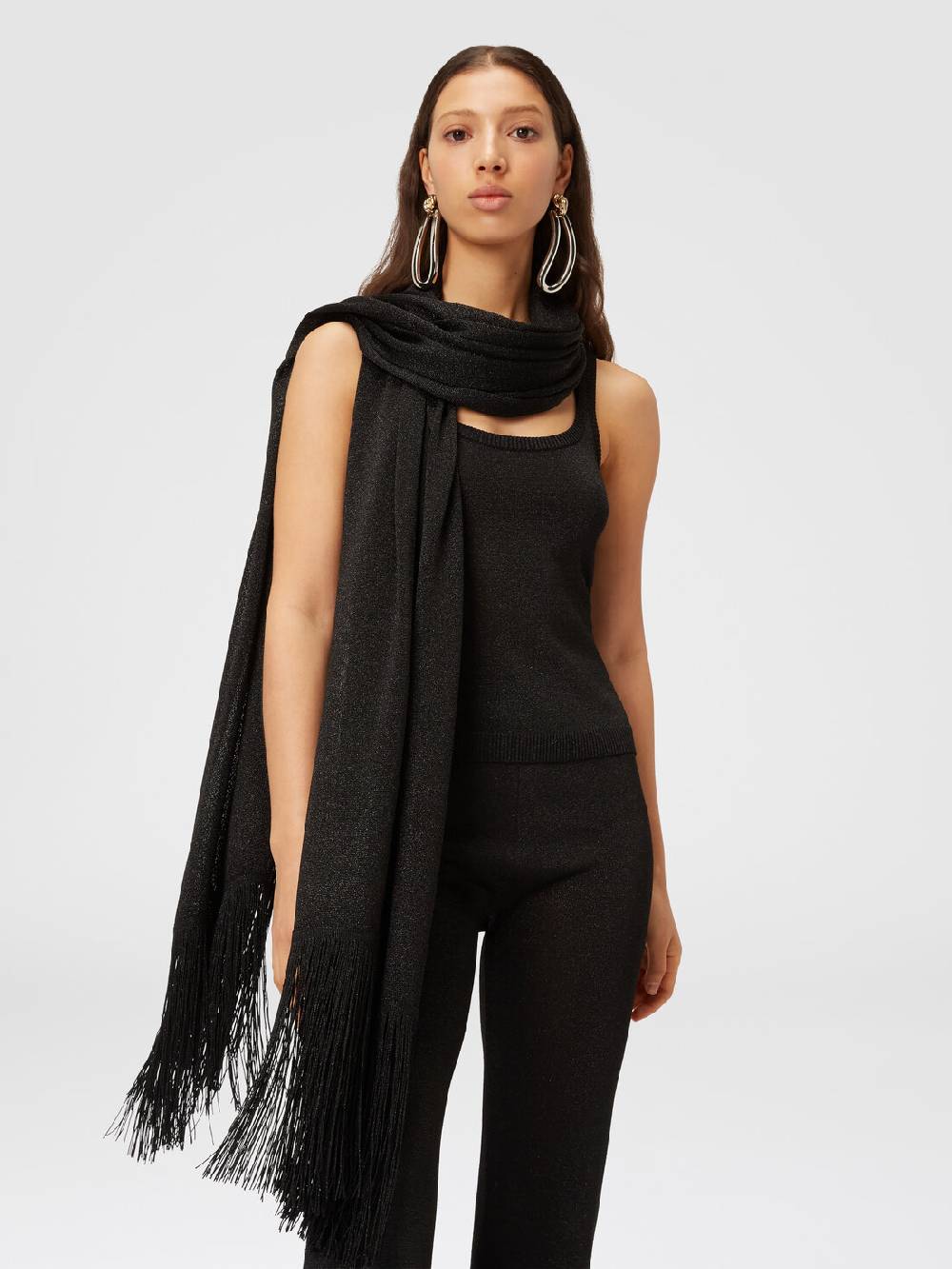 Missoni Stola in maglia di viscosa e nylon con frange Pezzi Unici