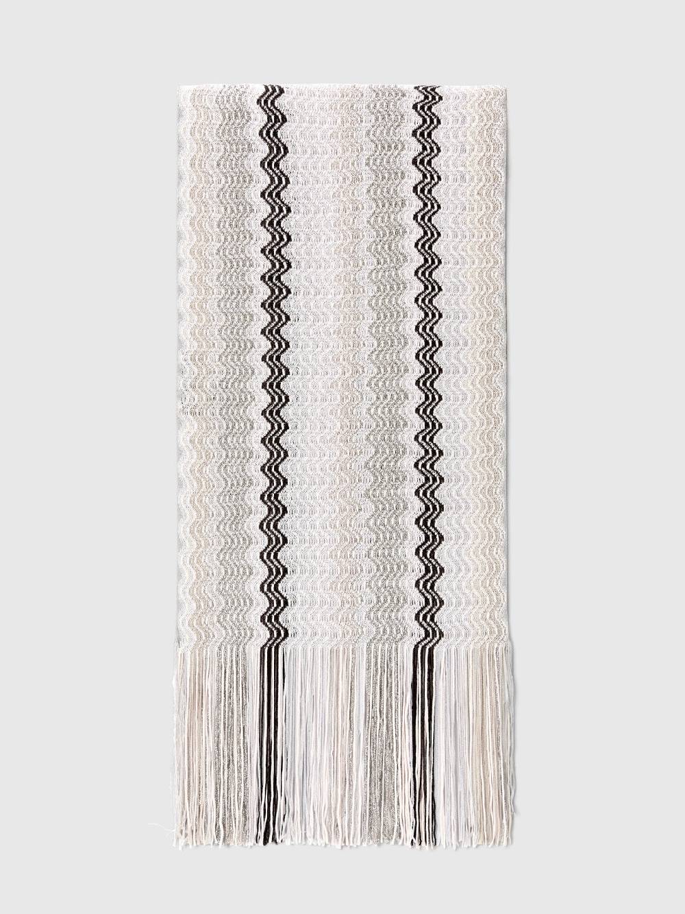 Missoni Sciarpa in misto viscosa con motivo a onde e frange Negozi Online