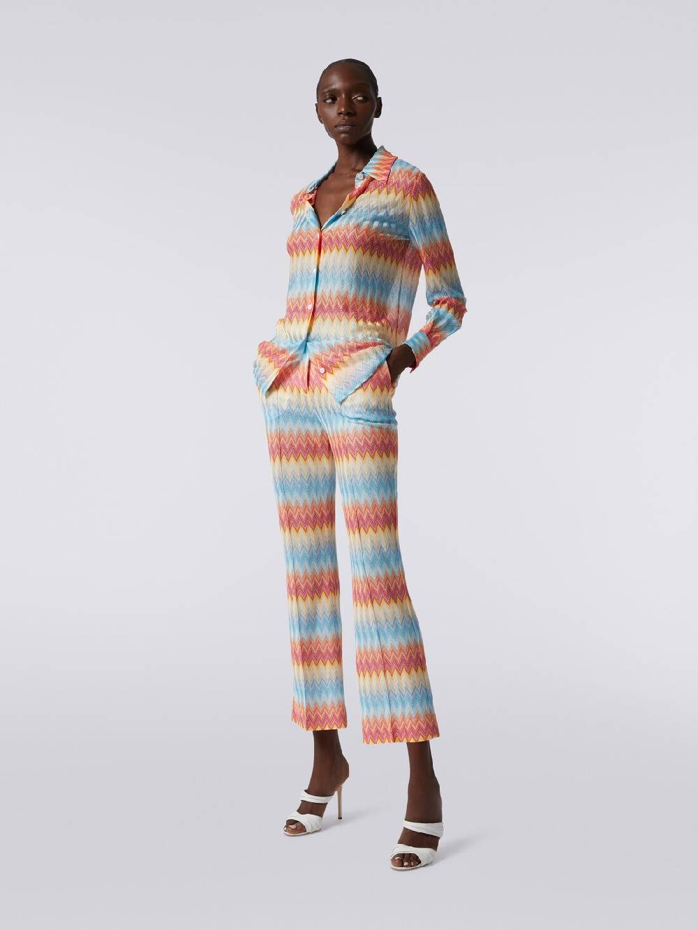 Missoni Pantaloni capri in viscosa chevron Prezzo Ridotto