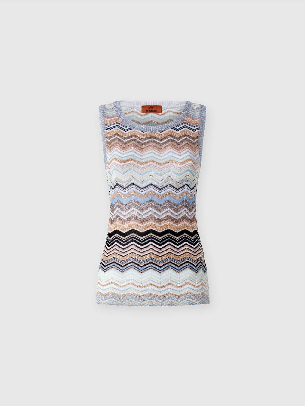 Missoni Top in maglia chevron lamé con paillettes Sottocosto