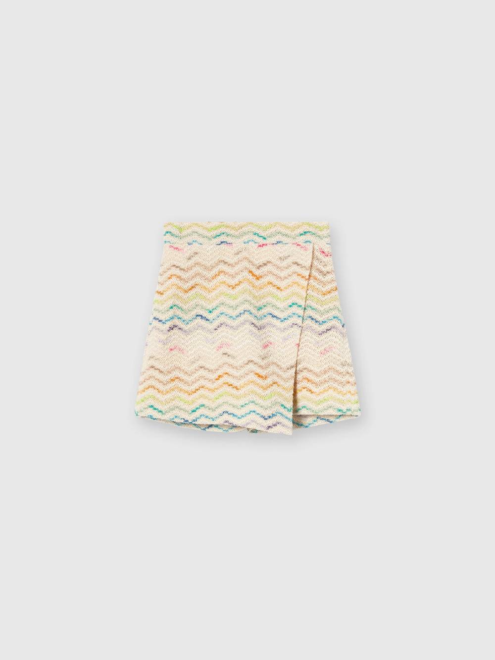 Missoni Gonna a portafoglio in misto cotone zig zag Outlet