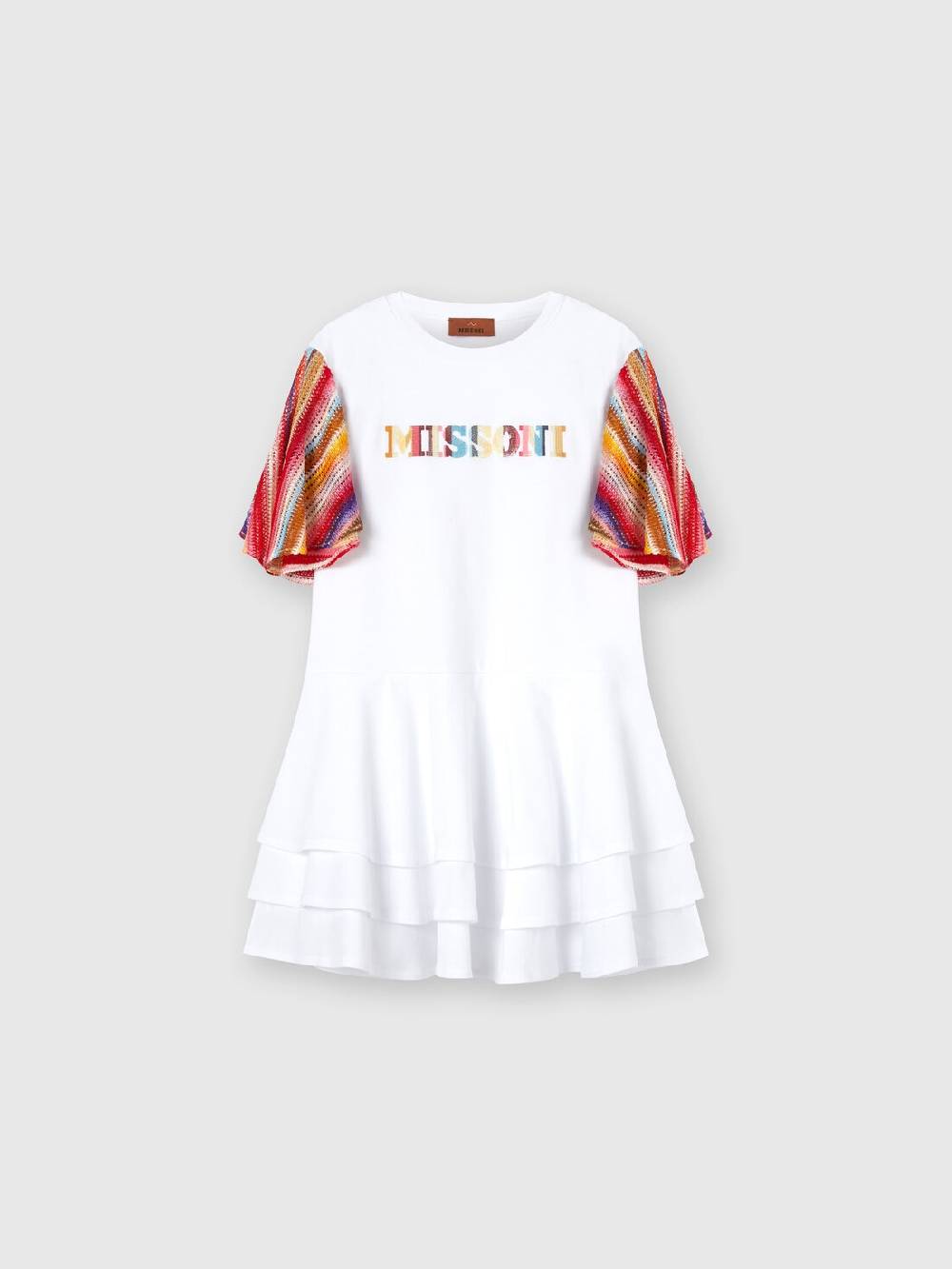 Missoni Abito a maniche corte in jersey di cotone con scritta logo Hotsell