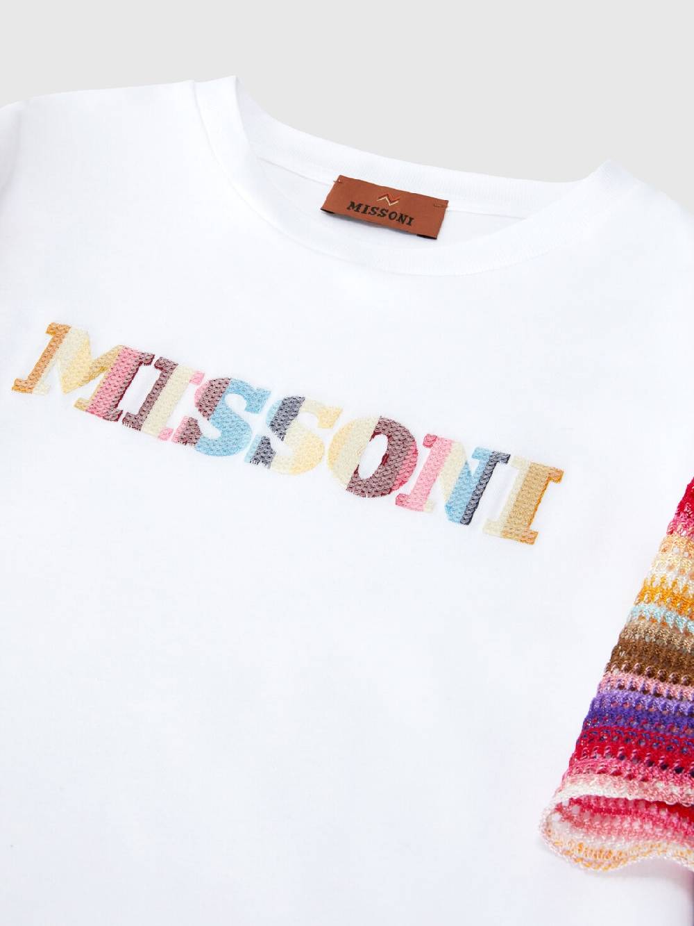 Missoni Abito a maniche corte in jersey di cotone con scritta logo Hotsell