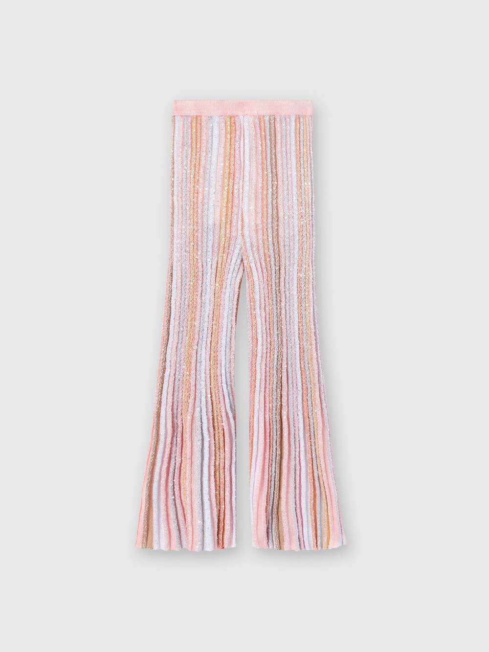 Missoni Pantaloni in maglia di viscosa plissée con paillettes Vendita Economica