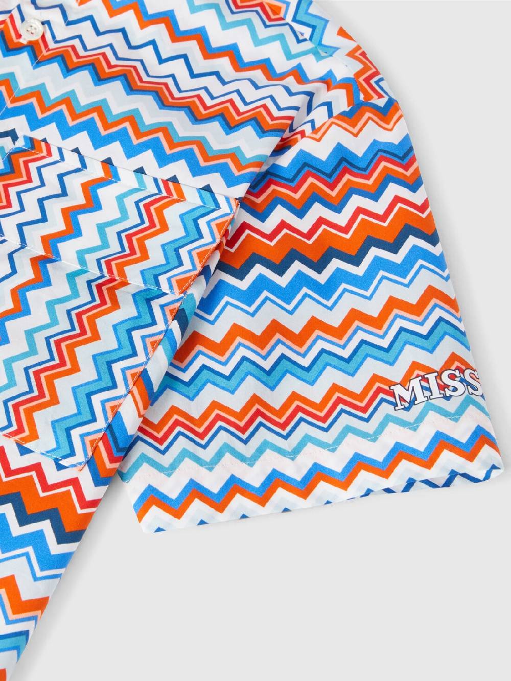 Missoni Camicia a maniche corte in cotone zig zag Vendite Flash