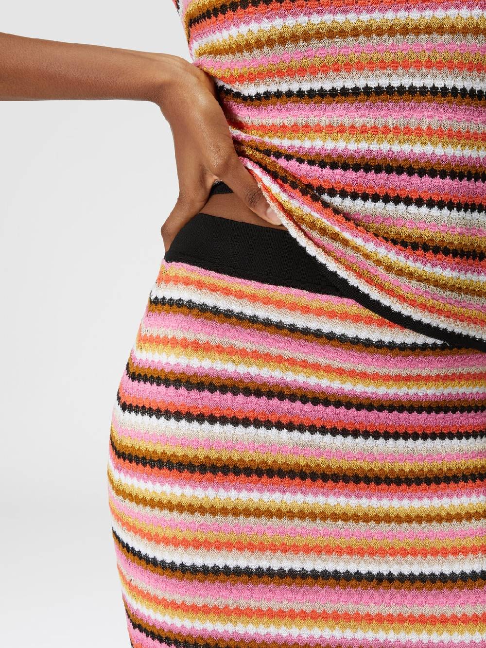Missoni Gonna midi in cotone e viscosa zig zag Fornitura limitata
